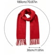thumbnail image 5 of LUVDA Knit Scarf Wrap for Women Solid Long Fringe Warm Casual Fall Winter, 5 of 5