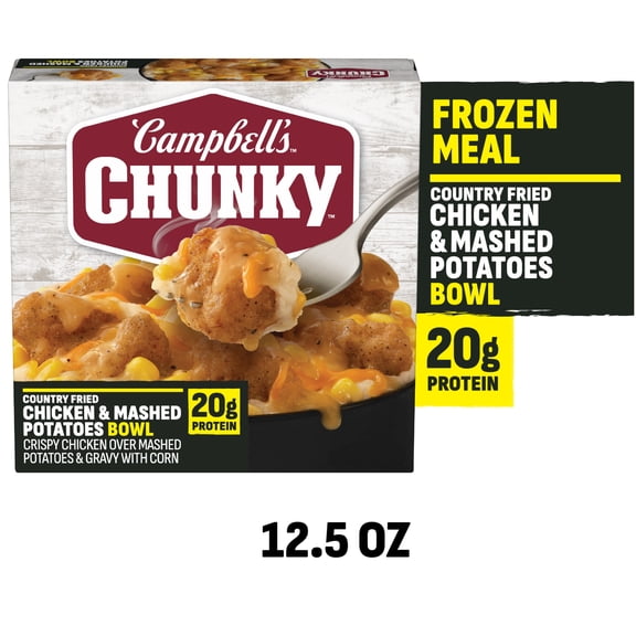 Campbell's Chunky Country Fried Chicken with Mashed Potatoes Bowl Frozen Meal, 12.5 oz