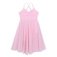 thumbnail image 6 of Xnihocha Kids Girls Ballet Dance Leotard Tutu Dress Cross Back Camisole Dress Modern Lyrical Dancewear Pink XXL, 6 of 7