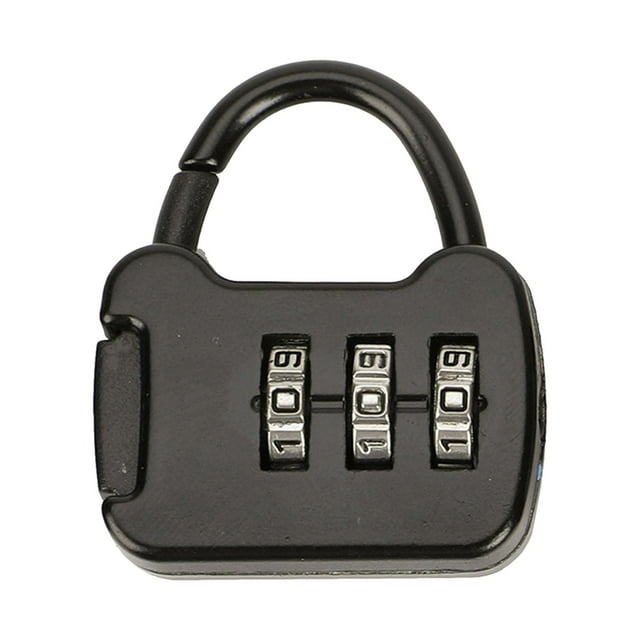 Guardoinrt 3 Digit Combination Lock Combination Padlock for alloy material,with Sports Locker Wardrobe Case black
