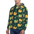 thumbnail image 3 of Kdxio Snails And Butterfies Print Mens Casual Hooded Collar Drawstring Hoodies Pullover Sweatshirts Casual Long Sleeve Shirts-X-Large, 3 of 7