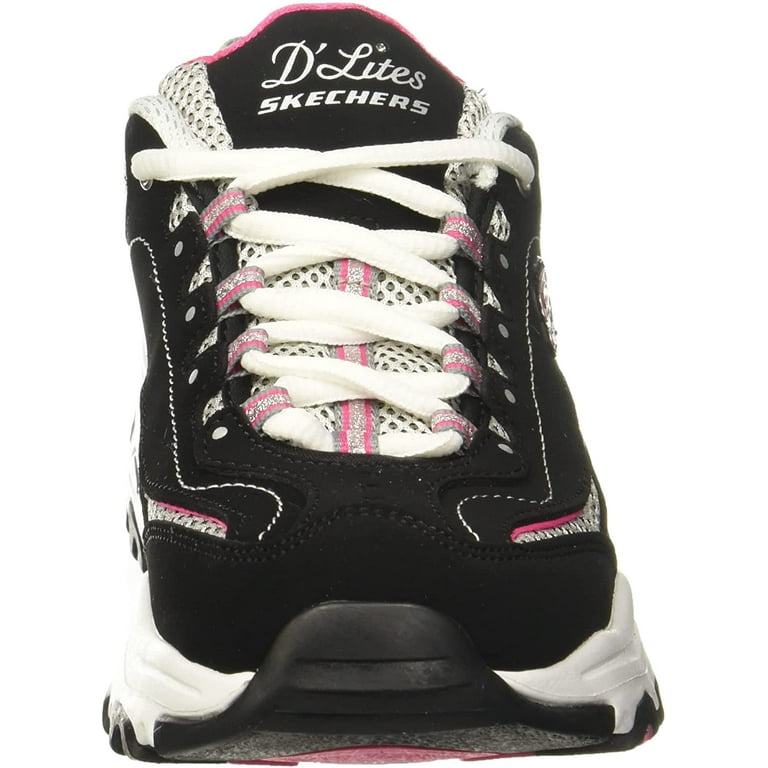 Skechers Women's Interlude Sneaker Black/Pink M - Walmart.com