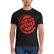 Burger King Logo MenS Basic Short Sleeve T-Shirt Fad Black Large