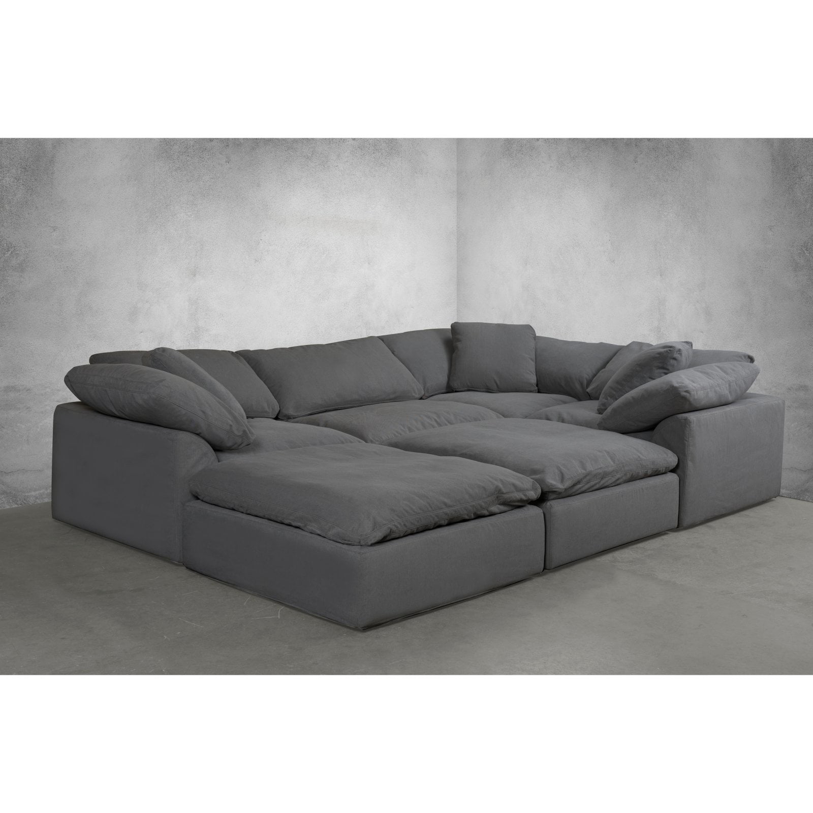 Sunset Trading Cloud Puff 6 Piece Slipcovered Modular Pitt