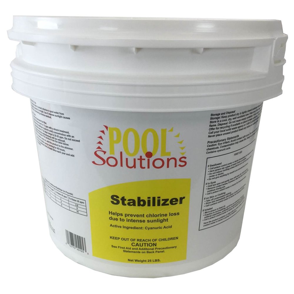 Pool Solutions Swimming Pool 25Lb Chlorine Stabilizer Cyanuric Acid P17025DE
