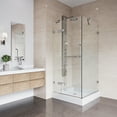 thumbnail image 6 of VIGO Monteray 32 in. L x 32 in. W x 79 in. H Frameless Hinged Square Shower Enclosure Kit in Brushed Nickel with Clear Glass, 6 of 10