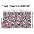 thumbnail image 3 of Manfei Watercolor Skull Skeleton Fabric by the Yard (2 Yards), Vintage Pink Flower Decorative Fabric by the Yard, Gothic Theme DIY Fabric, 3 of 6