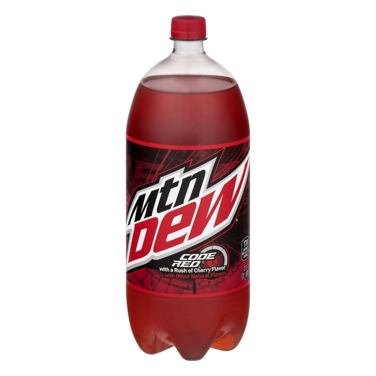 Mountain Dew Code Red Cherry Citrus Soda Pop, 2 Liter Bottle (Pack