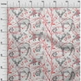 thumbnail image 3 of oneOone Tissu Georgette Viscose Rouge Matériel de Couture Animal Tissu Imprimé au Mètre 42 Pouces de Large, 3 of 4