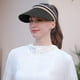 thumbnail image 2 of Sombrero de verano NQ de paja de playa negro ala ancha, 2 of 4