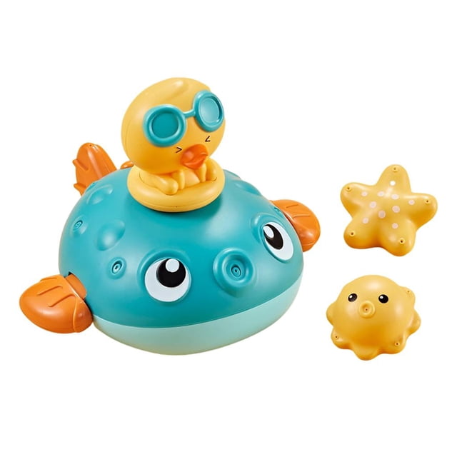 Juguetes de baño eléctricos de dibujos animados para bebés y niños, juguetes Verde Zulema Juguetes de baño para niños