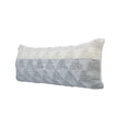 thumbnail image 5 of Laddha Home Designs Handwoven Embroidered Cotton Lumbar Pillow Cover - 36" - Gray and White, 5 of 8