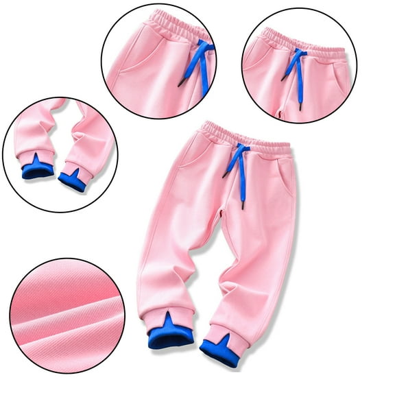 Esaierr 1-12Y Toddler Boys Girls Sweatpants Cotton Jogger Pants with Pockets Autumn Winter Comfort Pants