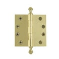 thumbnail image 3 of Grandeur 833877 4 X 4" Plain Bearing Square Corner Mortise Door Hinge - Brass, 3 of 7