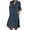 Navy, variant on Clothing Women's Casual Dress,Solid V Pocket Dress Long Sleeve Button Loose Denim Casual Women Dress Neck Women's Casual Dress