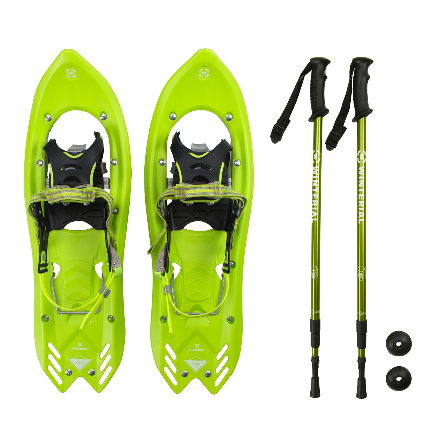 Winterial Yukon Snowshoes 2016-2017 Advanced Backcountry Snowshoeing Men Green All Terrain Snowshoes POLES... by Winterial
