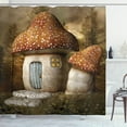 thumbnail image 1 of Ambesonne Cartoon Shower Curtain, Mushroom Forest, 69"Wx75"L, Multicolor, 1 of 3