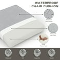 thumbnail image 3 of Yeahumalia Outdoor Patio Chair Deep Seat Cushions 23'' x 24'' with Removable Cover, Water and Fade Resistant, Light Grey, 3 of 7