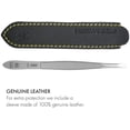 thumbnail image 4 of GERMANIKURE Precision Slanted Tip Stainless Steel Tweezers for Men & Women Facial Hair - Precision Eyebrow Tweezers, Fine Tip Professional Tweezers with Leather Case - Made in Solingen, Germany, 4 of 6