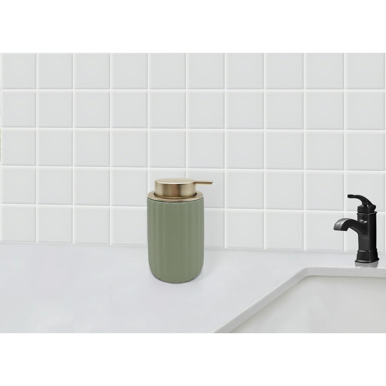 Beautiful by Drew Barrymore Green Ceramic Soap & Lotion Dispenser photo 3