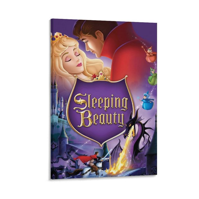 Aurora (La Bella Durmiente) Cuadro decorativo colgante - Arte de pared - Póster enmarcado - Decoración de pared - Regalos para familia, amigos y aficionados 20*30 cm