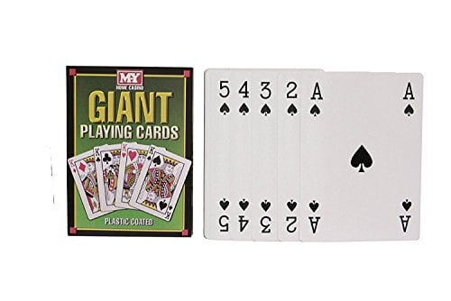 A4 Giant Jumbo Playing Cards Deck Outdoor Garden 28cm Family Party BBQ Game for sale online 