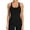 Black, variant on Women's Ribbed Camisole Workout Tank Tops with Built in Bra Basic Undershirt