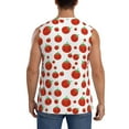 thumbnail image 4 of Haiem Men's Hand Drawn Tomatoes Print Tank Tops Summer Sleeveless Cut Off Workout T-Shirts Fitness Vest Athletic Undershirts-Large, 4 of 8