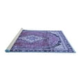 thumbnail image 2 of Ahgly Company Machine Washable Indoor Rectangle Medallion Blue Traditional Area Rugs, 2' x 4', 2 of 4