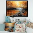 thumbnail image 3 of Designart 'Sunrise Glow In The Autumn Forest' Lake House Framed Art Print, 3 of 4