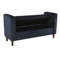 thumbnail image 2 of HomePop Rimo Velvet Storage Bench, Multiple Colors, 2 of 8
