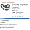thumbnail image 2 of Front Upper Strut Alignment Camber Caster Plate - Compatible with 2003 - 2009 Hummer H2 2004 2005 2006 2007 2008, 2 of 2