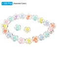 thumbnail image 3 of Uxcell Acrylic Beads for Jewelry Making, 100 Pack Acrylic Flower Beads for Bracelets, Mix Color, 3 of 5