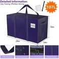 thumbnail image 6 of AcerichFad Moving Bags Heavy Duty, 6 Pack 107 L Extra Large Packing Storage Bags with Reinforced Handle Zipper for Moving Travel Camping College Supplies, Blue, 6 of 7