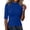 Blue, variant on Mock Neck Tops for Women Slim Fit Half Sleeve Crewneck T Shirts Solid Casual Spring Fall Base Tees (XL, Blue)