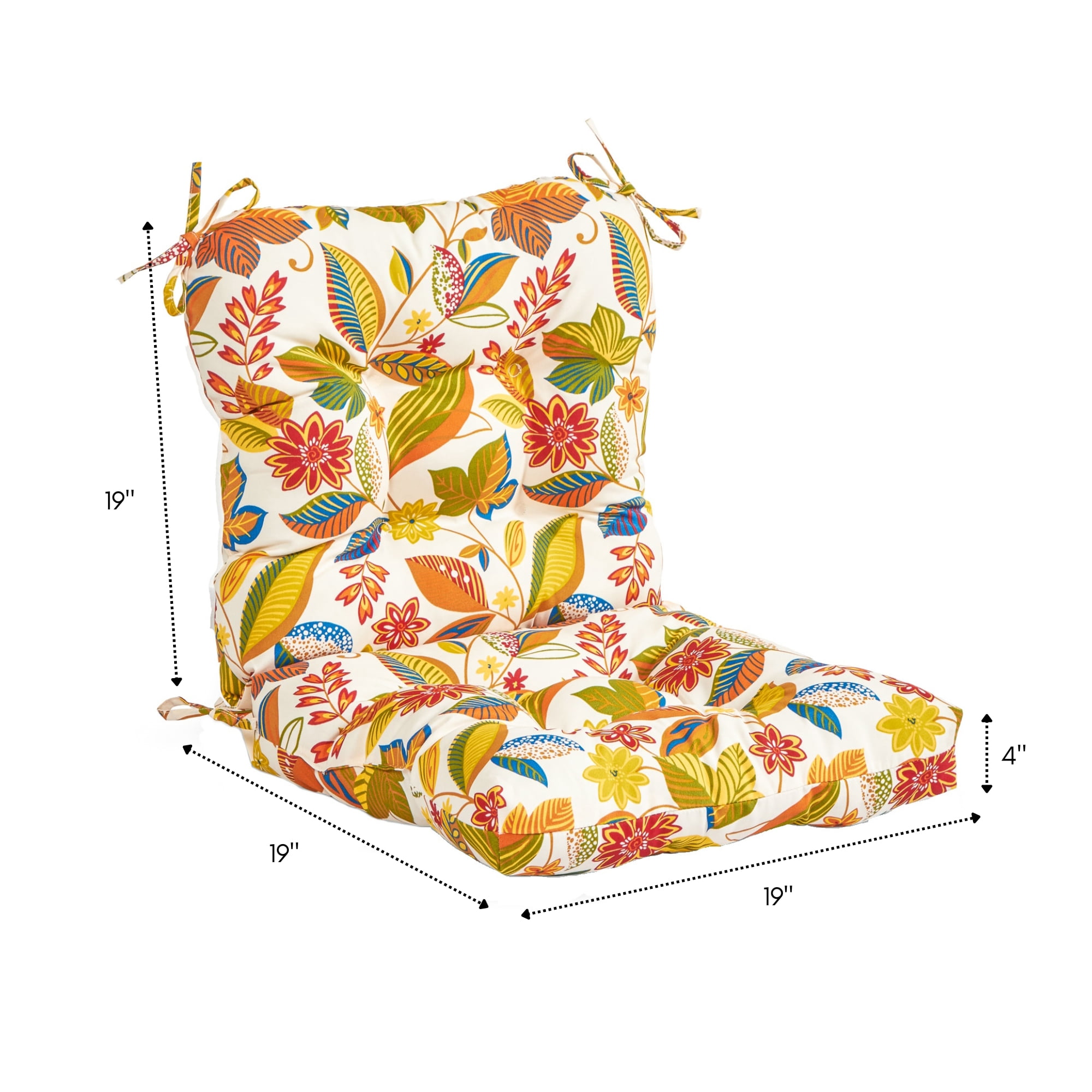 Greendale Home Fashions Esprit Floral Outdoor Dining Chair Cushion