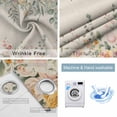 thumbnail image 2 of Watercolor Floral Blackout Curtains for Bedroom, Spring Roses Eucalyptus Leaf Plants Beige Thermal Insulated Kitchen Drapes with Grommets, Light Blocking Window Treatment, 2 Panels 42" x 63", 2 of 7