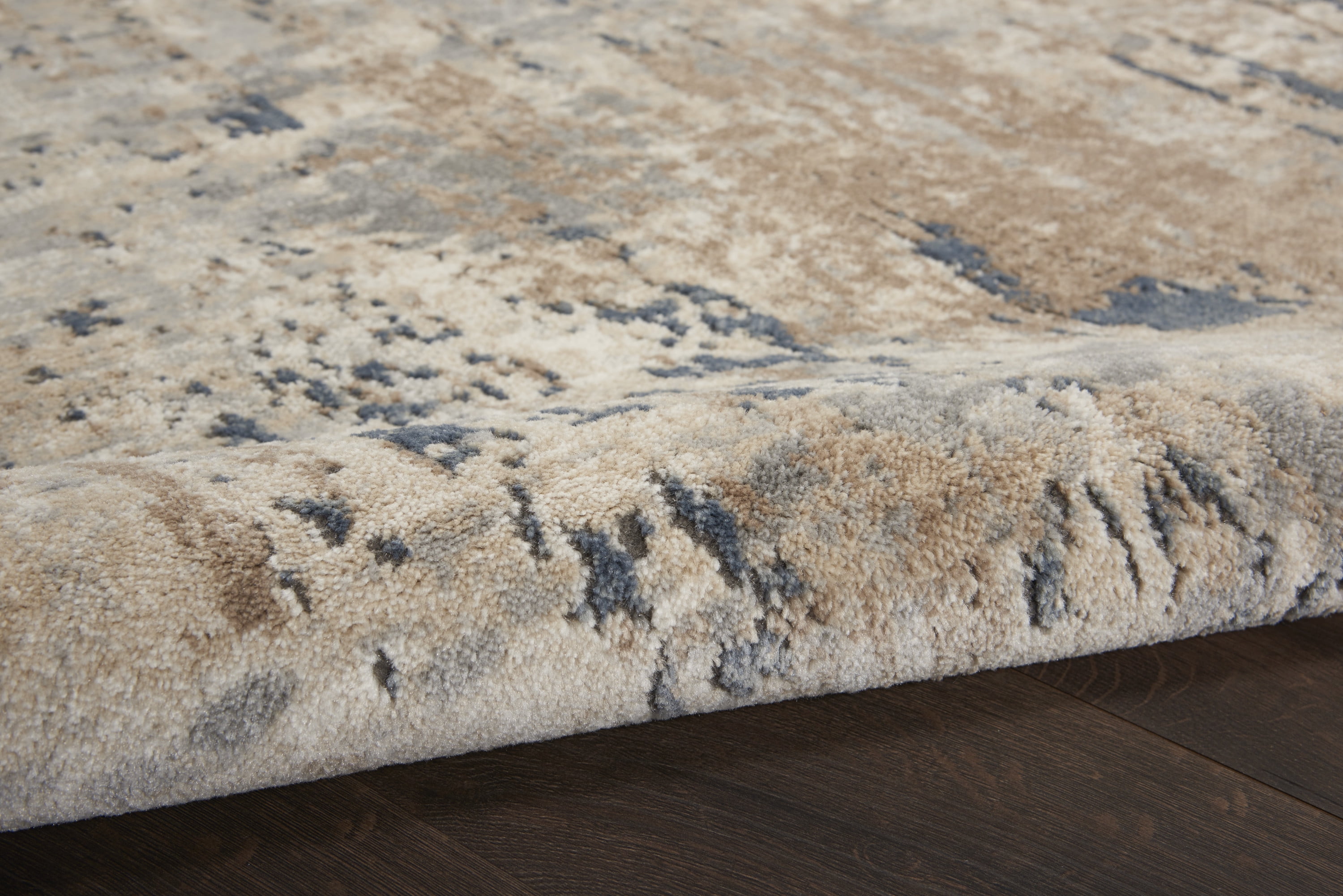 Nourison Concerto Abstract Beige Grey 10' x Round Area Rug (10 Round)