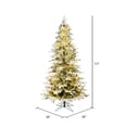 thumbnail image 2 of Vickerman 5.5' x 38" Flocked Kamas Fraser Tree, Warm White Low Voltage 3MM LED Lights., 2 of 4