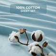 thumbnail image 2 of Regency Heights King 4-Piece 144TC Solid Cotton Sheet Set Light Blue, 2 of 10