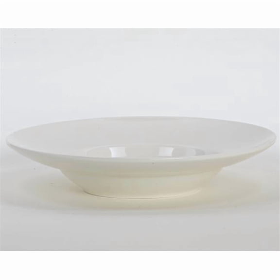 Tuxton China AMU-064 AlumaTux Modena 11.75 in. Pasta - Salad Bowl - Pearl White - 1 Dozen