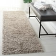 thumbnail image 3 of SAFAVIEH Hudson Merrilyn Chevron Shag Runner Rug, Ivory/Grey, 2'3" x 8', 3 of 10