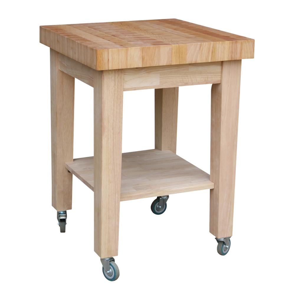 Solid Wood Kitchen Island Unfinished