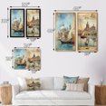 thumbnail image 4 of Designart "Distant Memories Journal Collage of Venice I" Venice Framed Wall Art Set Of 2 - Industrial White Gallery Wall Frame Set For Home Decor, 4 of 6