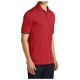 thumbnail image 4 of Yellow Rooster Mens Dry Zone UV Micro-Mesh Tipped Polo Rich Red/ Deep Black 4XL, 4 of 4