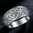thumbnail image 3 of Flydeer Rings for Men Titanium Steel Eye of God 10mm Men Rings All Seeing Eye Rings Vintage Jewelry Size 8, 3 of 5