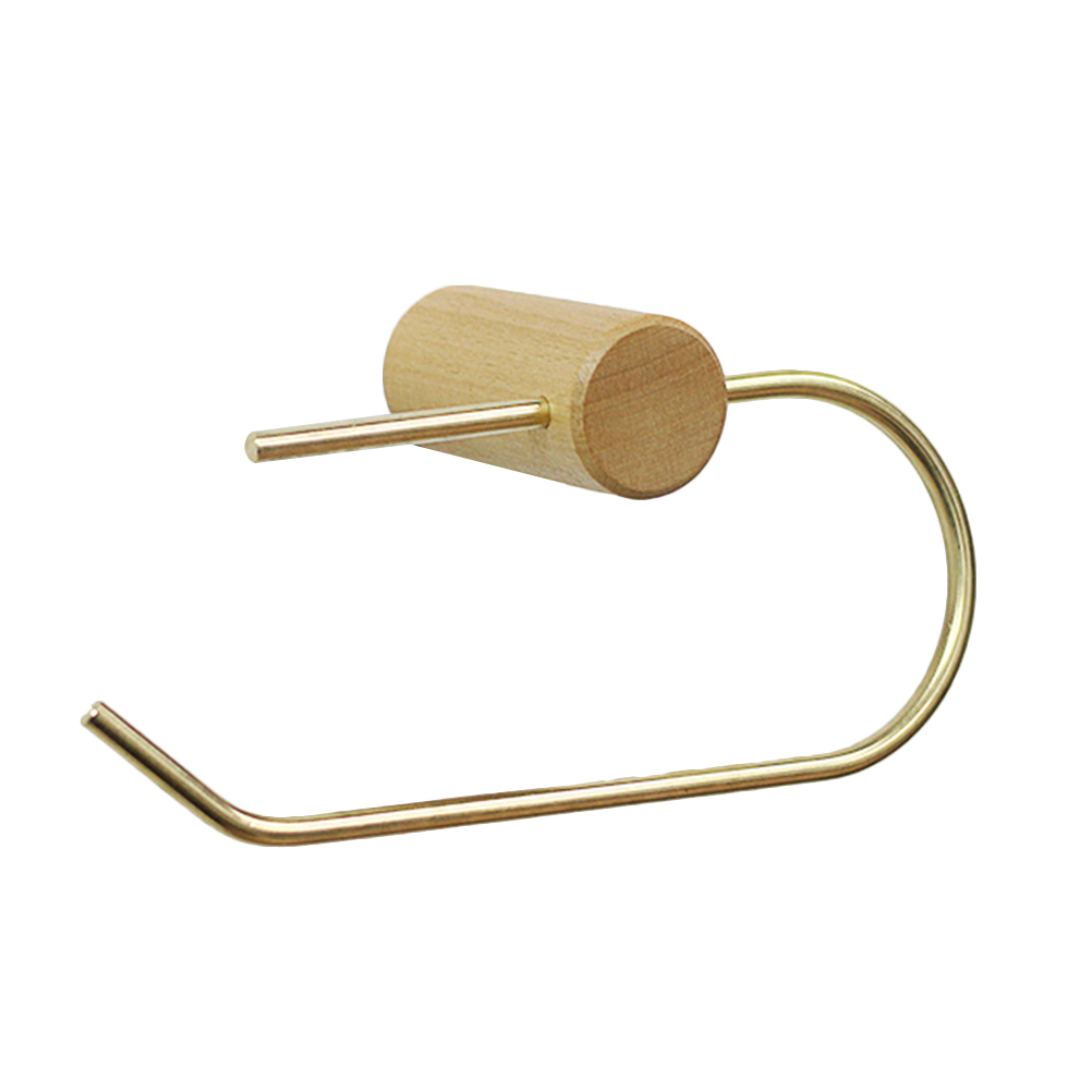 Wood Roll Paper Stand Wall Mount Roll Paper Holder Sturdy Tissue