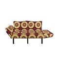 thumbnail image 2 of Purple Mandala Futon Couch, Pattern with Baroque Victorian Featured Old Fashion Effect Art, Daybed with Metal Frame Upholstered Sofa for Living Dorm, Loveseat, Maroon Yellow, by Ambesonne, 2 of 4