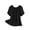 Black, variant on Women's Blouses Off Shoulder Puff Ruffled Short Sleeve Solid Color Casual Tops for Spring Summe