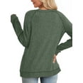 thumbnail image 3 of OALUXE Long Sleeve Shirts for Women Dressy Casual Tunic Tops Crewneck Side Split Lightweight Pullover Sweaters, 3 of 7